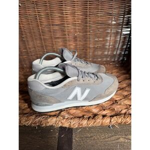 New Balance 515 Mens Grey Suede Mesh‎ Lifestyle Sneakers ML515GR3 Size 8